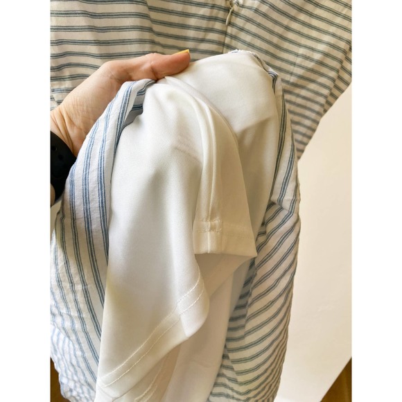 DINA BE FRANCESCA'S COLLECTION Women's Blue/White Striped Mini Tank Dress size M - Picture 7 of 9